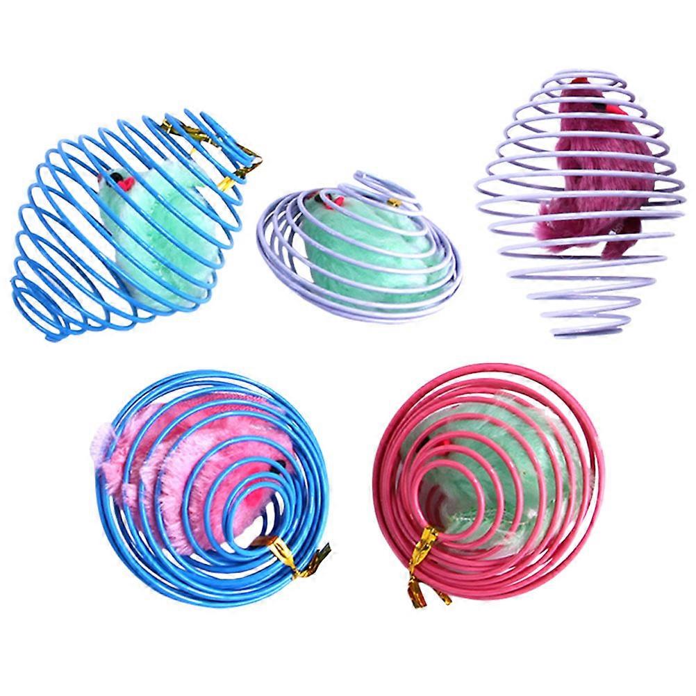 5Pcs Indoor Cat Toys Providing Interactive Play And Exercise For Cats With Fun Assorted Colors