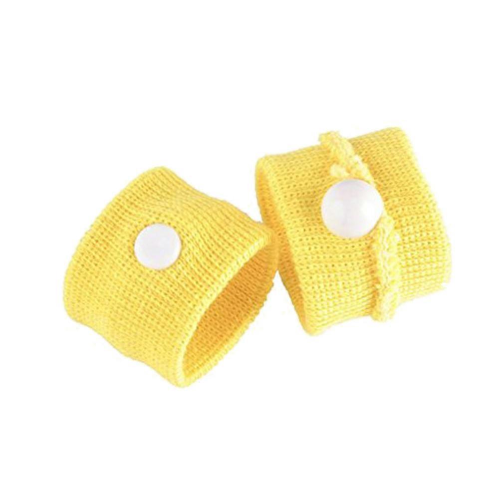 Bandes de mal de voiture 6Pcs bouton rond Design jaune pour voiture vol navire voyage Point stimulation
