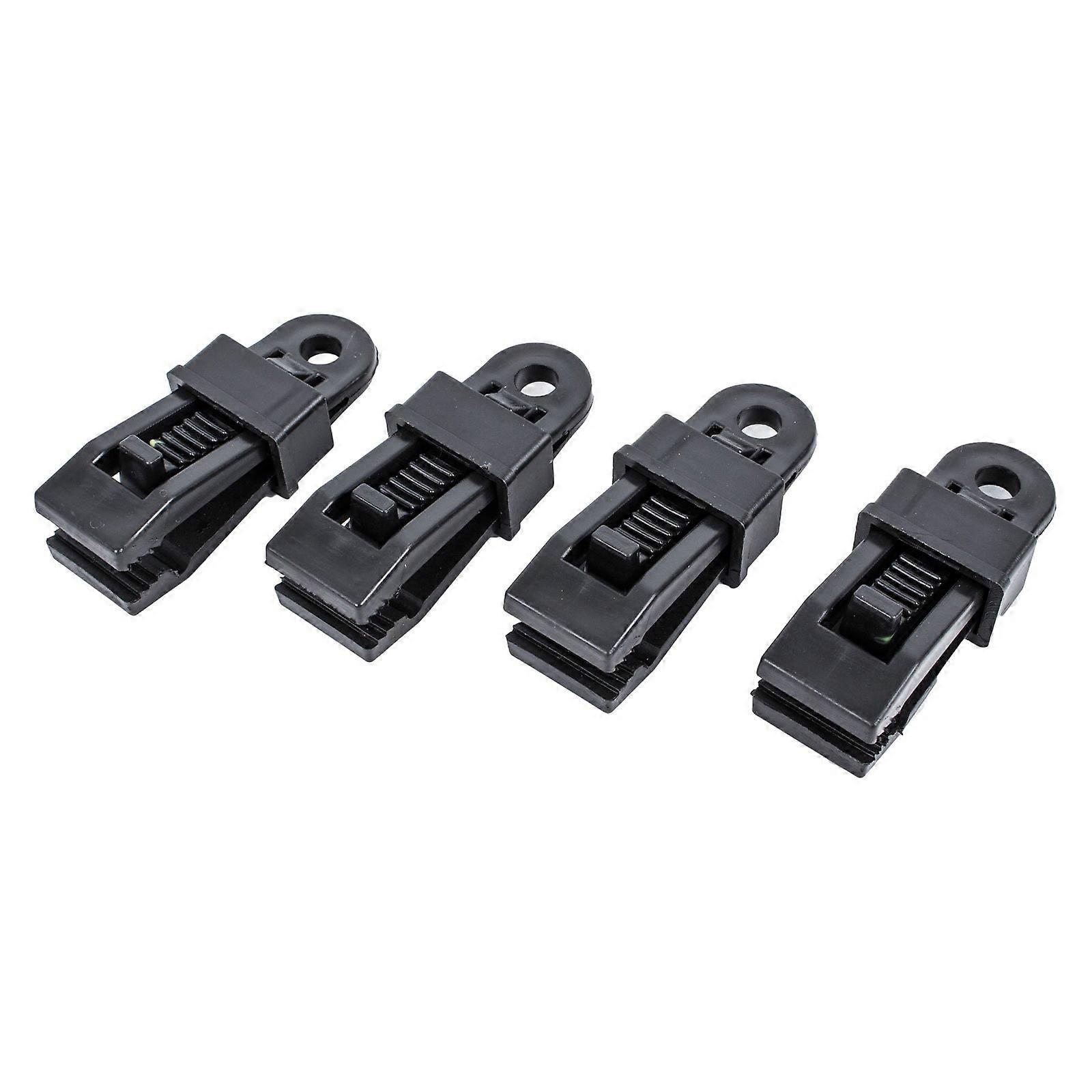 Set of 4 Lockable Plastic Awning Carpet Clips with Teeth for Secure Outdoor Use and Easy Setup