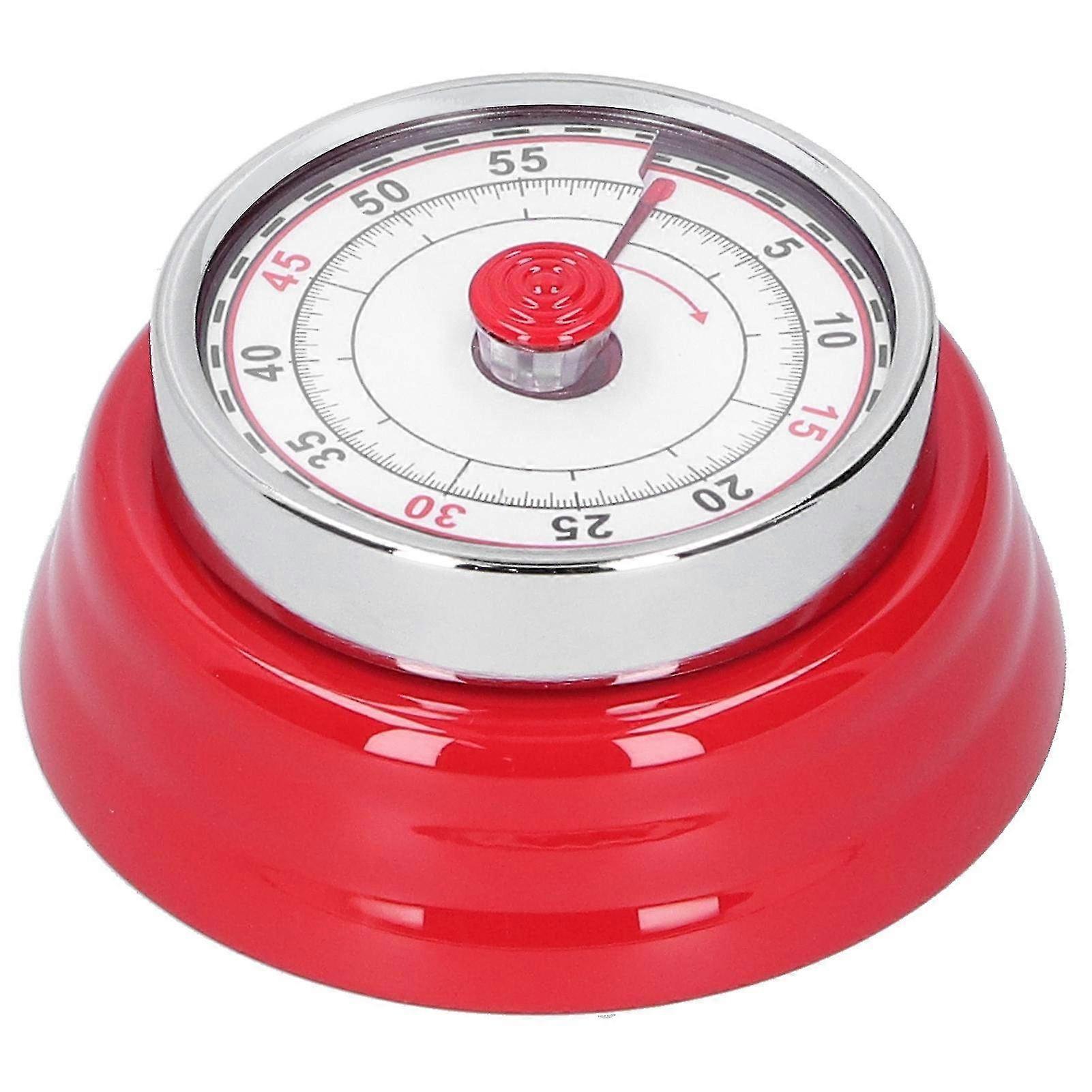 Round Mechanical Kitchen Timer Clock - Cooking & Study Reminder Timer for Students - Time Management Tool