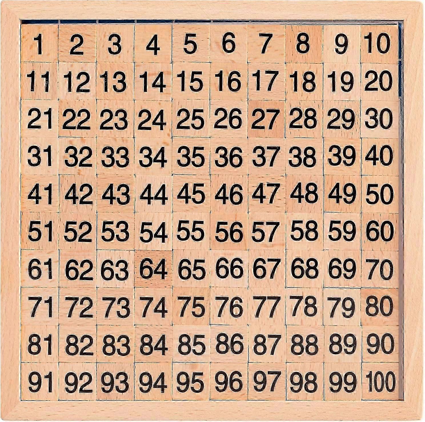 Wooden Math Hundred Board, Counting To 100 For Kindergarten, 1-100 Number Board For Toddlers, Counting Toy For Math, Math Game Board