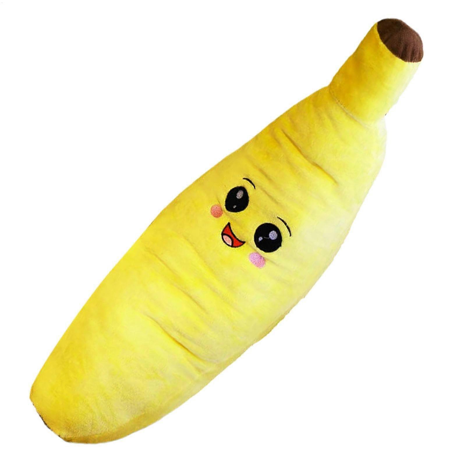 Banana Toy Plush Squeaky Dog Chew Toy, Soft Teething Toy, Washable, 9 X 3.1 Inches Keeps Dogs Entertained