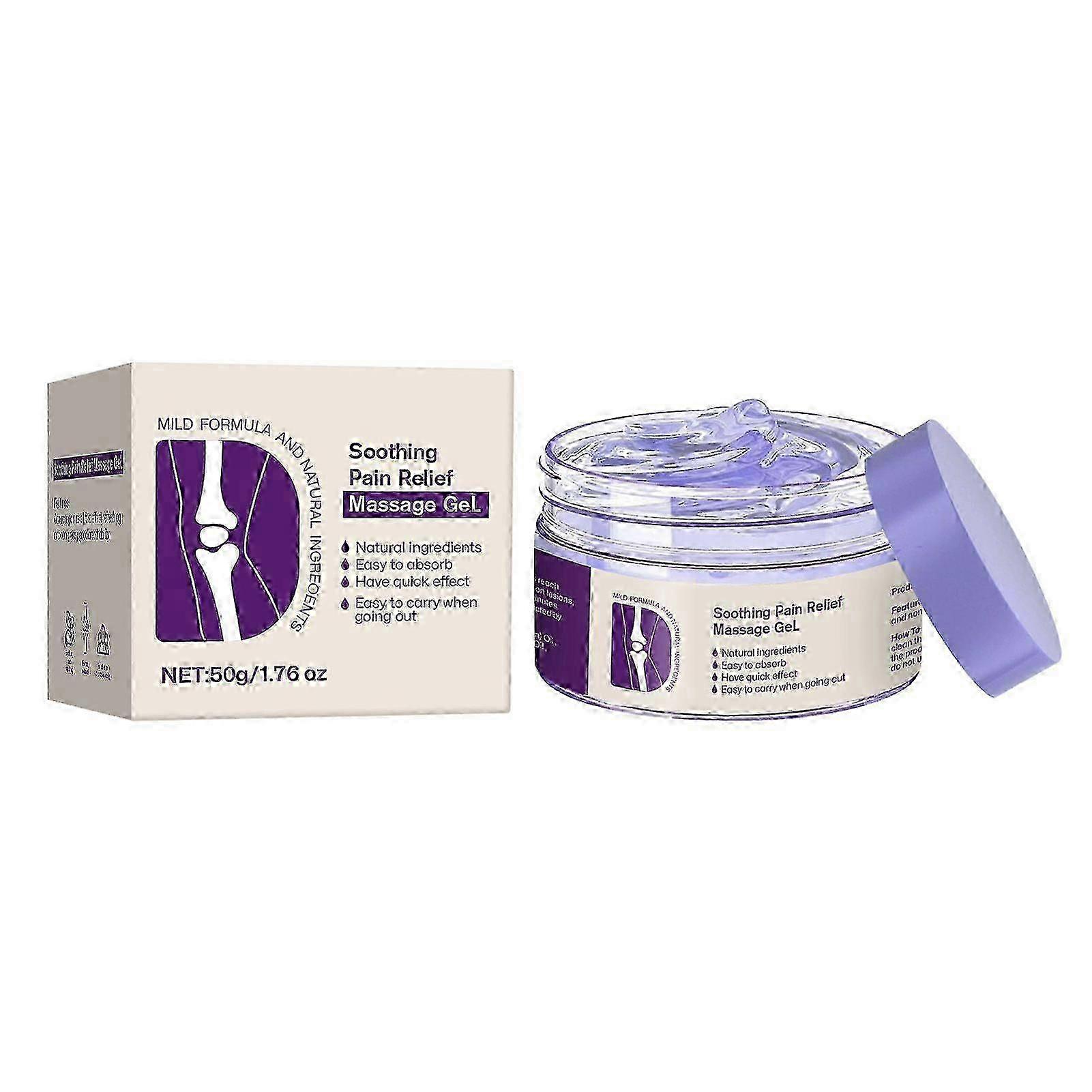 50 -100G Joint Pain Relief Massage Gel Purple Cream for Joint Activities Throughout The Body, Soothes Knees, Lumbar, Neck, Hands and Feet 2025 New