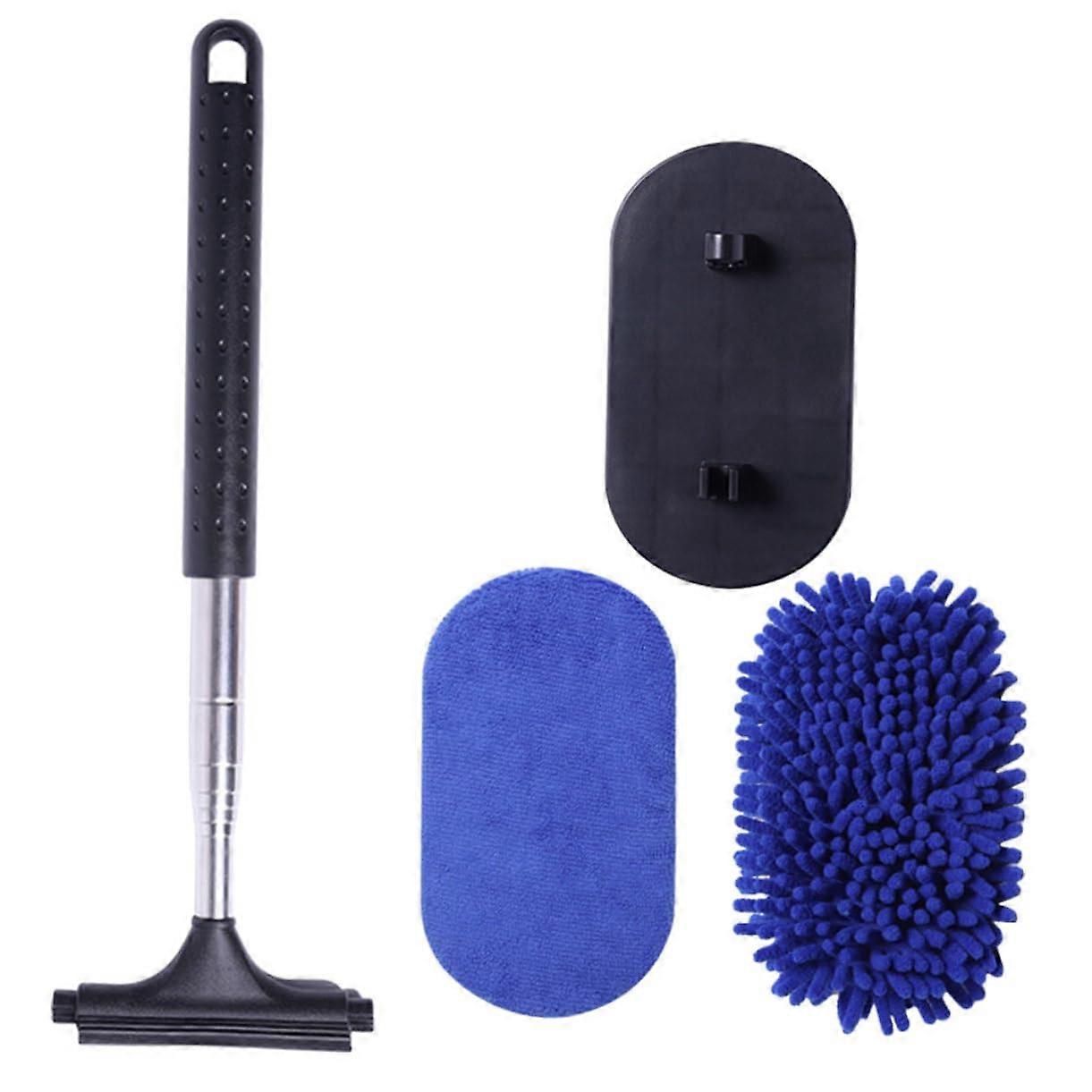 1satz Car Window Cleaning Brush With Telescopic Handle, Versatile For Windshield