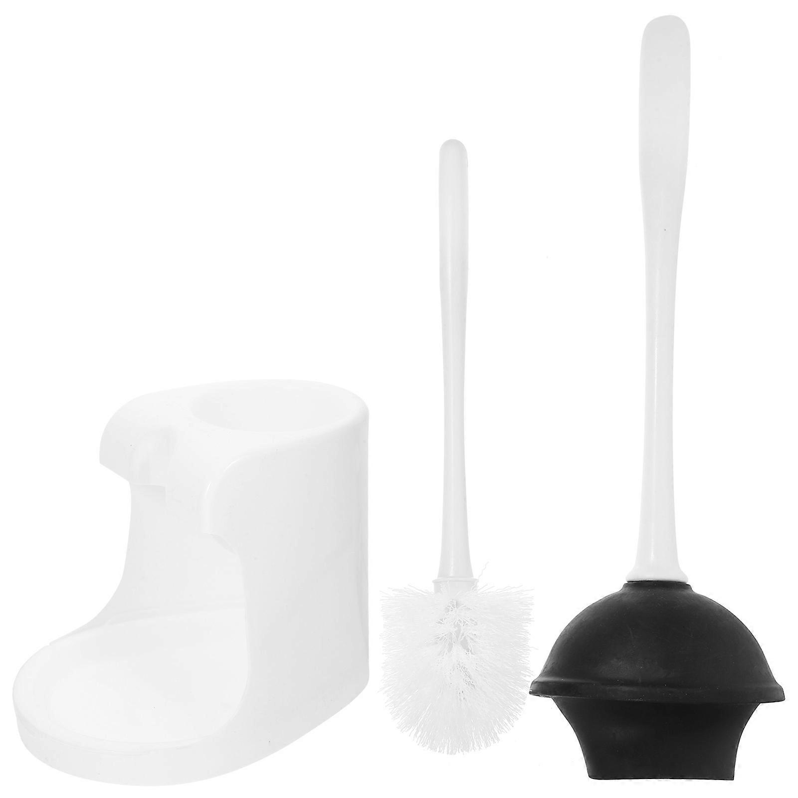 Toilet Brush and Plunger Set with Holder – Sleek Design for Efficient Bathroom Cleaning, No Dead Corners, Home and Commercial Use