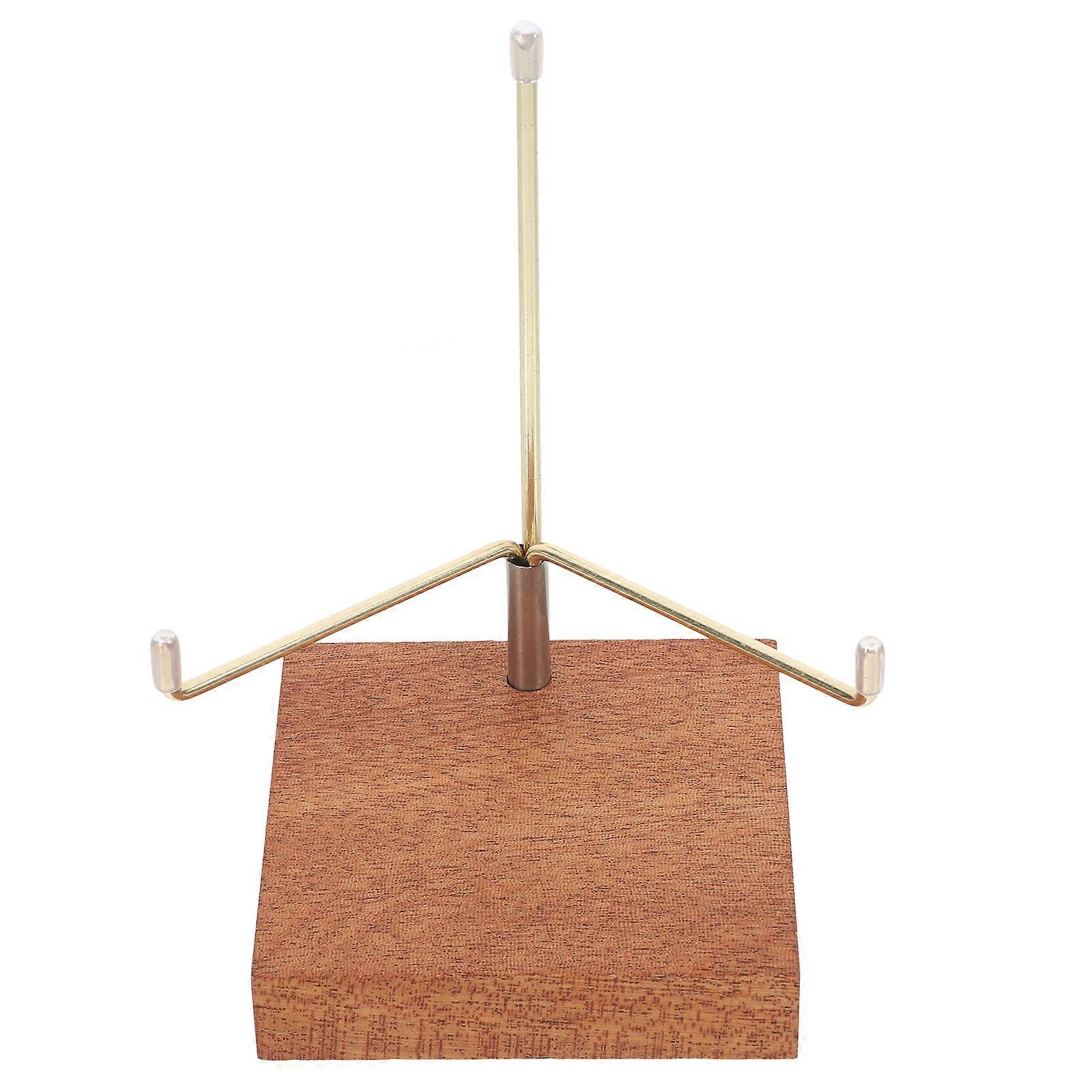 Wooden Display Stand for Home Versatile and Sturdy Chocolate Color Fits Crystals Rocks Minerals 6.5 Inches