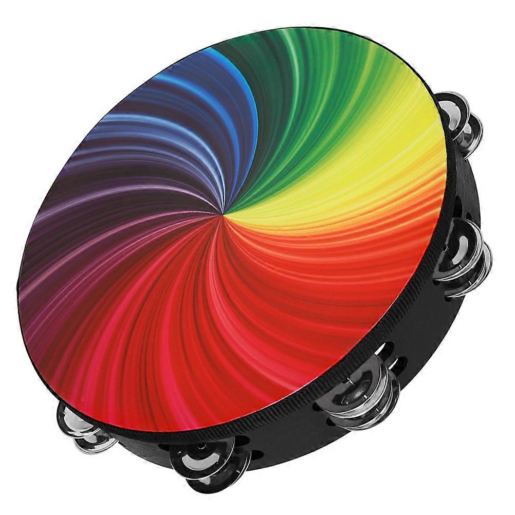 The **Handheld Tambourine Double Row Percussion Hand Drum** is a versatile and fun musical instrument that's perfect for a variety of uses,