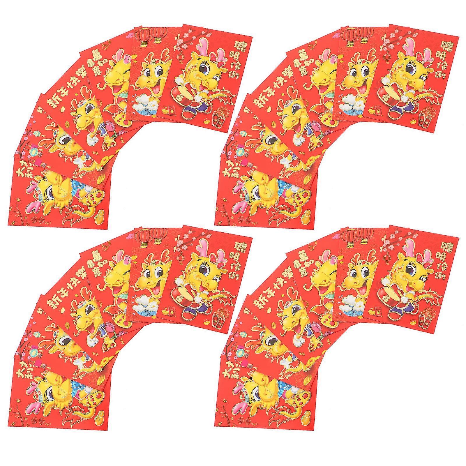 Spring Festival Lucky Money Bags 30Pack Rectangular Gift Container Assorted Color Perfect for All Ages Celebrations