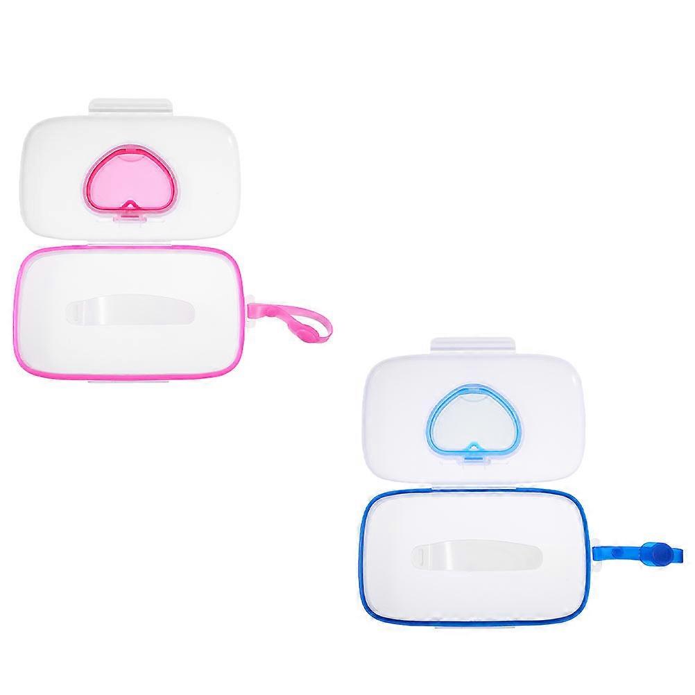 Portable Wet Tissue Case with Seal Reusable Wipes Holder Box for Outdoor Travel, Lightweight Wipe Dispenser for Diaper Bags and Strollers, Moisture