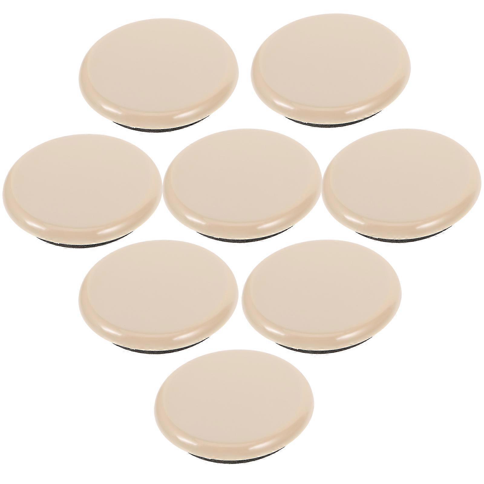 Furniture Pads for Chairs with Slide Rail Design 8pcs Khaki Silicone Mobile Mat Protectors for Home