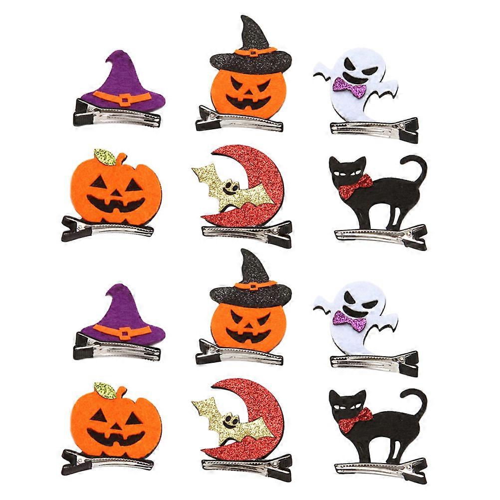 Girls Halloween Hair Accessories 12Pcs Small Size For Costume Shows And Parties Versatile Style Fun Design
