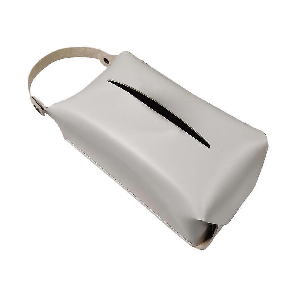 Tissue Box for Storage Beige Color Breathable Waterproof Desktop Car Use 1Pc