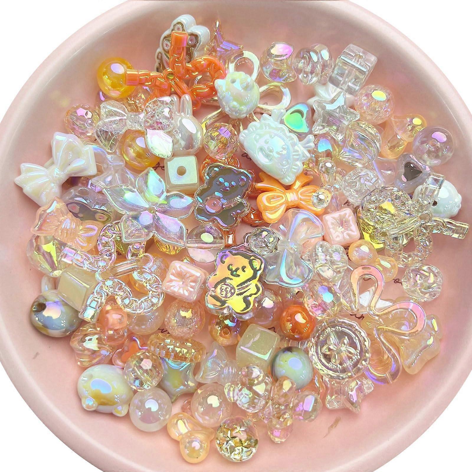 Multicolor random mix bead jewelry components