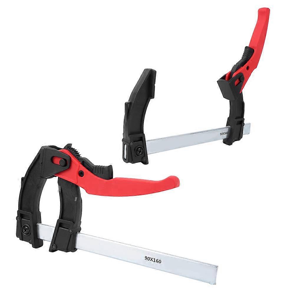 Wood Clamps, Heavy-Duty F-Clamp for Woodworking, Rubber Jaws, Movable Chuck, Adjustable Size for DIY Projects