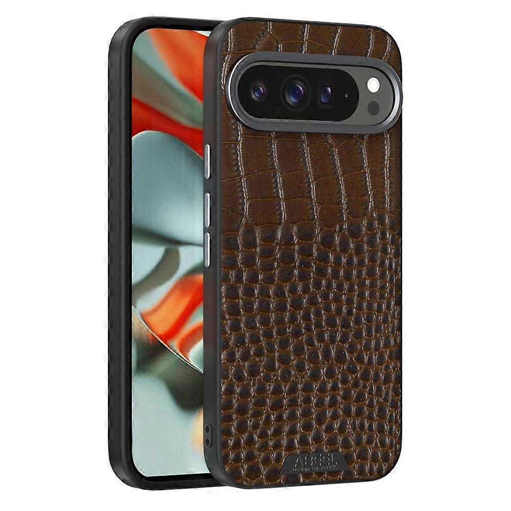 ABEEL For Google Pixel 9 Pro XL Case Compatible with MagSafe Crocodile Texture Micro-Embossing