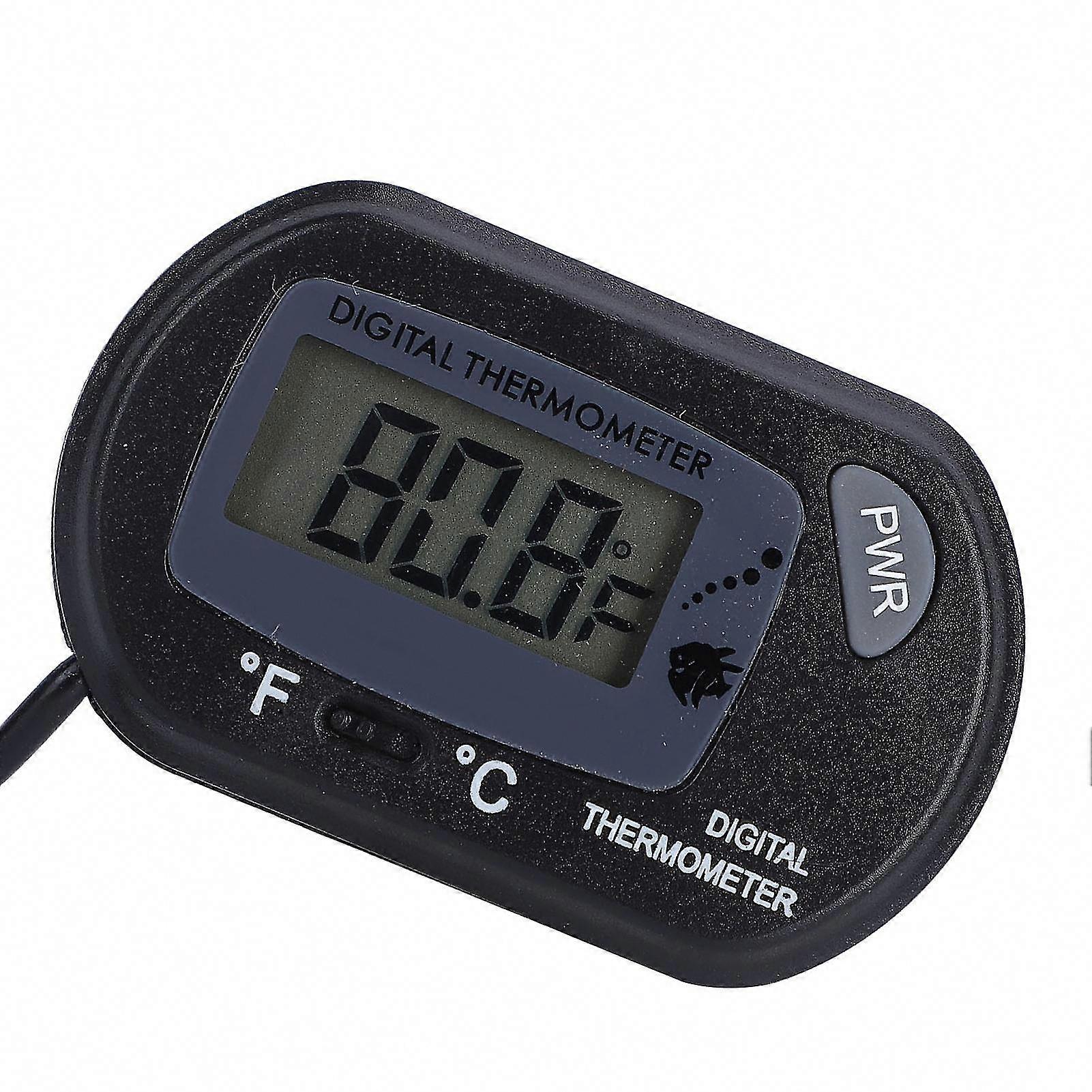 Digital Reptile Thermometer LCD Screen for Aquarium Fish Tank Adjustable Large Clear Display
