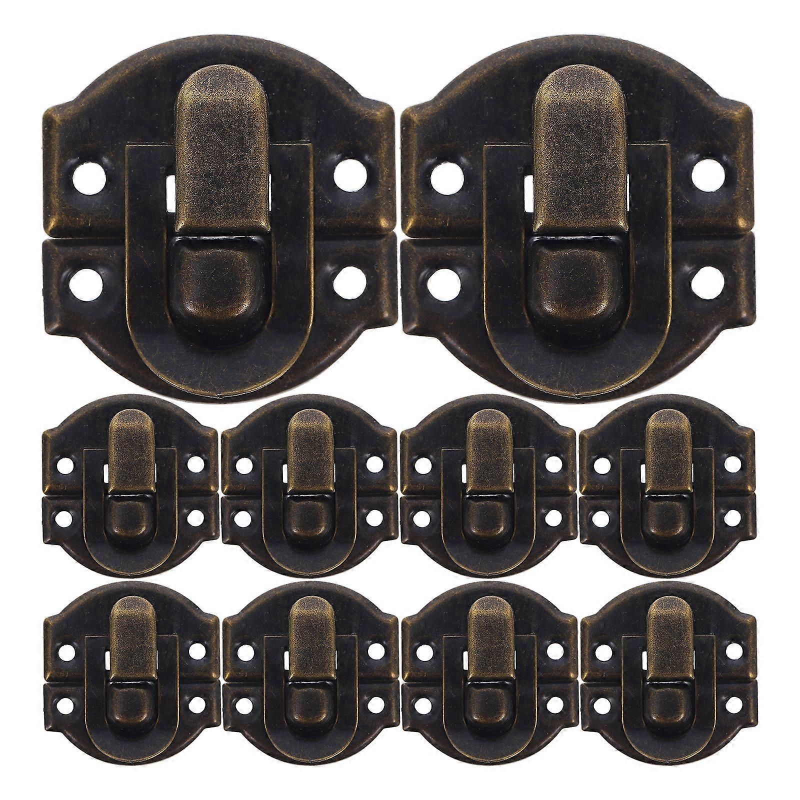 20pcs Antique Hasps Iron Lock Catch Latches for Jewelry Chest Box Suitcase Buckle Clip Clasp Vintage 3x2.8cm