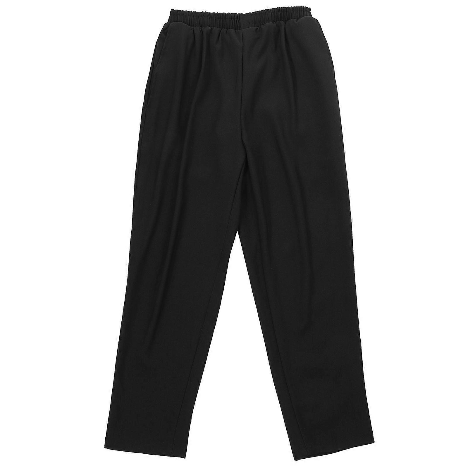 A Pair of Chef's Workwear Durable Trousers Breathable Material Chef Pants - Size XL (Black)