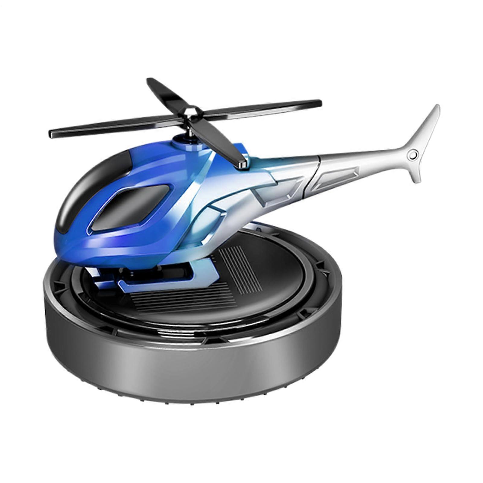 Automotive Air Fresheners - Helicopter Design Solar Dash Ornament, Natural Odor Eliminator, Scented Diffuser, Blue, 1 Count