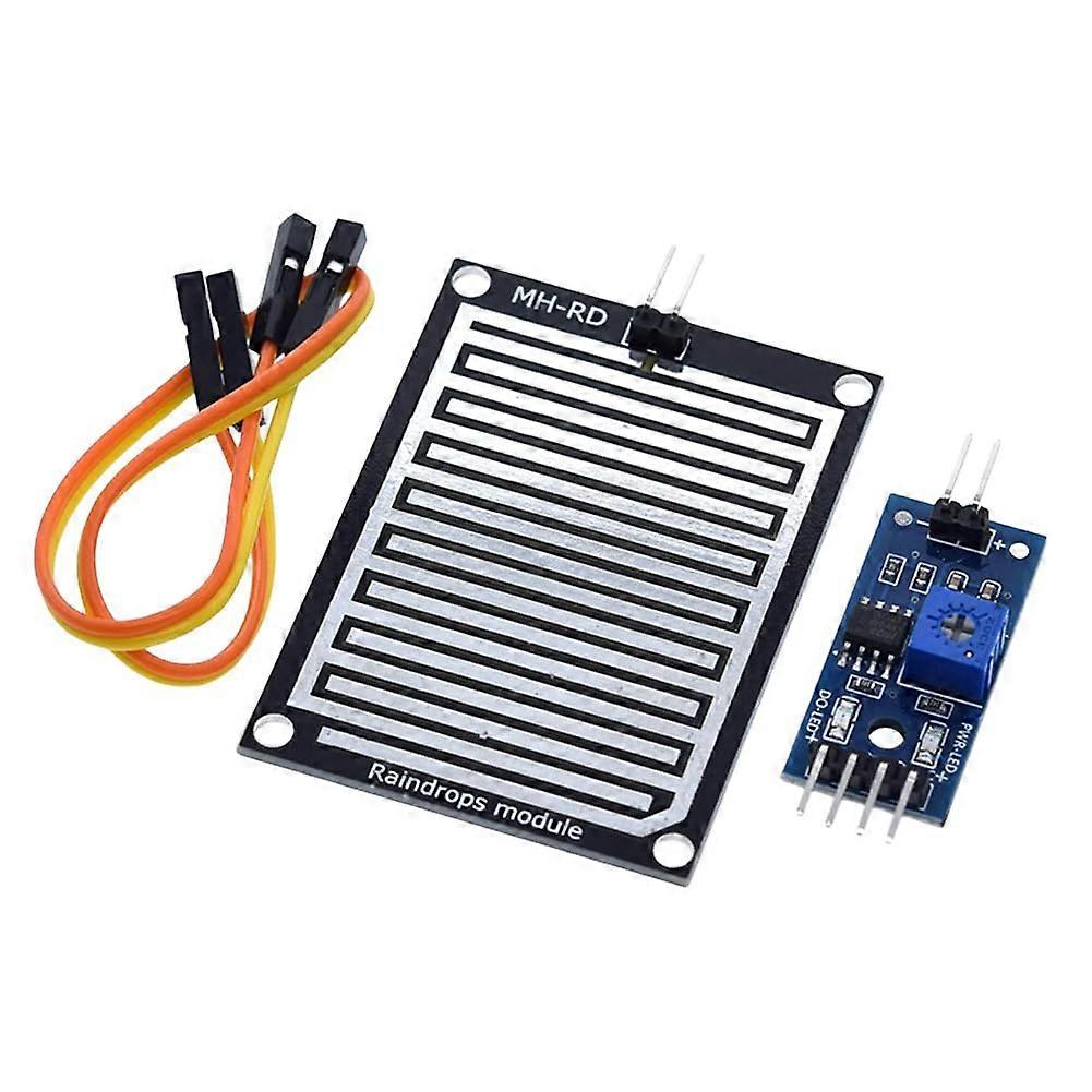 Raindrop Detection Humidity Monitor Sensor 3.3V5V Rain Leaf Moisture Sensor Relay Module LM393  Sensitivity for Robot Kit