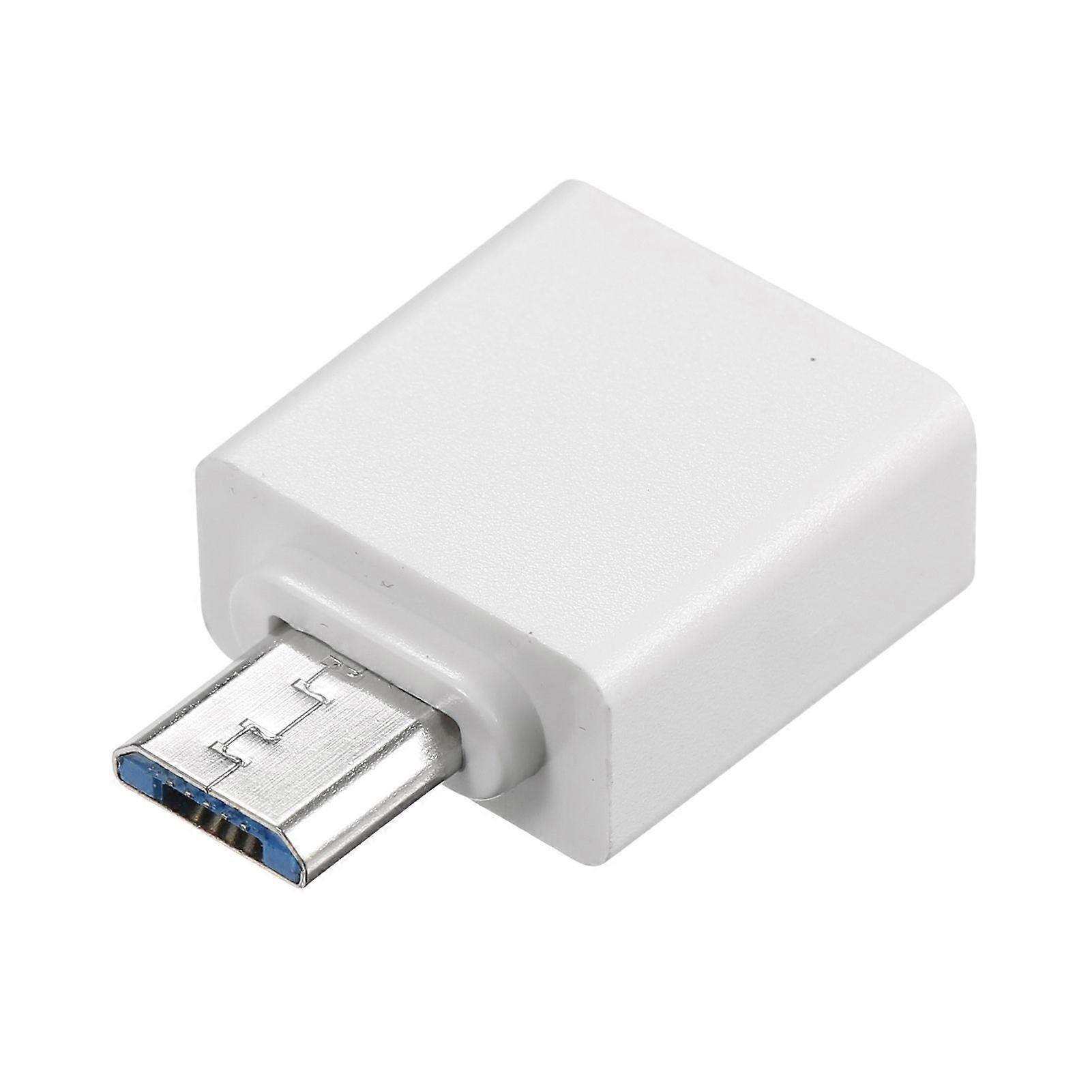 OTG Adapter USB to USB 2.0 Portable Mini Adapter Plug and Play Wide Compatibility White
