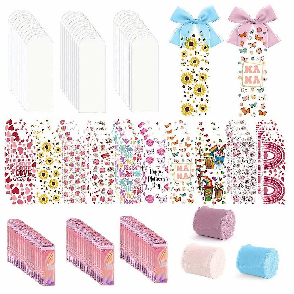 Acrylic Bookmark Blanks Clear Acrylic Book Marks Bookmark Making Kit for Reading Lovers DIY Crafts