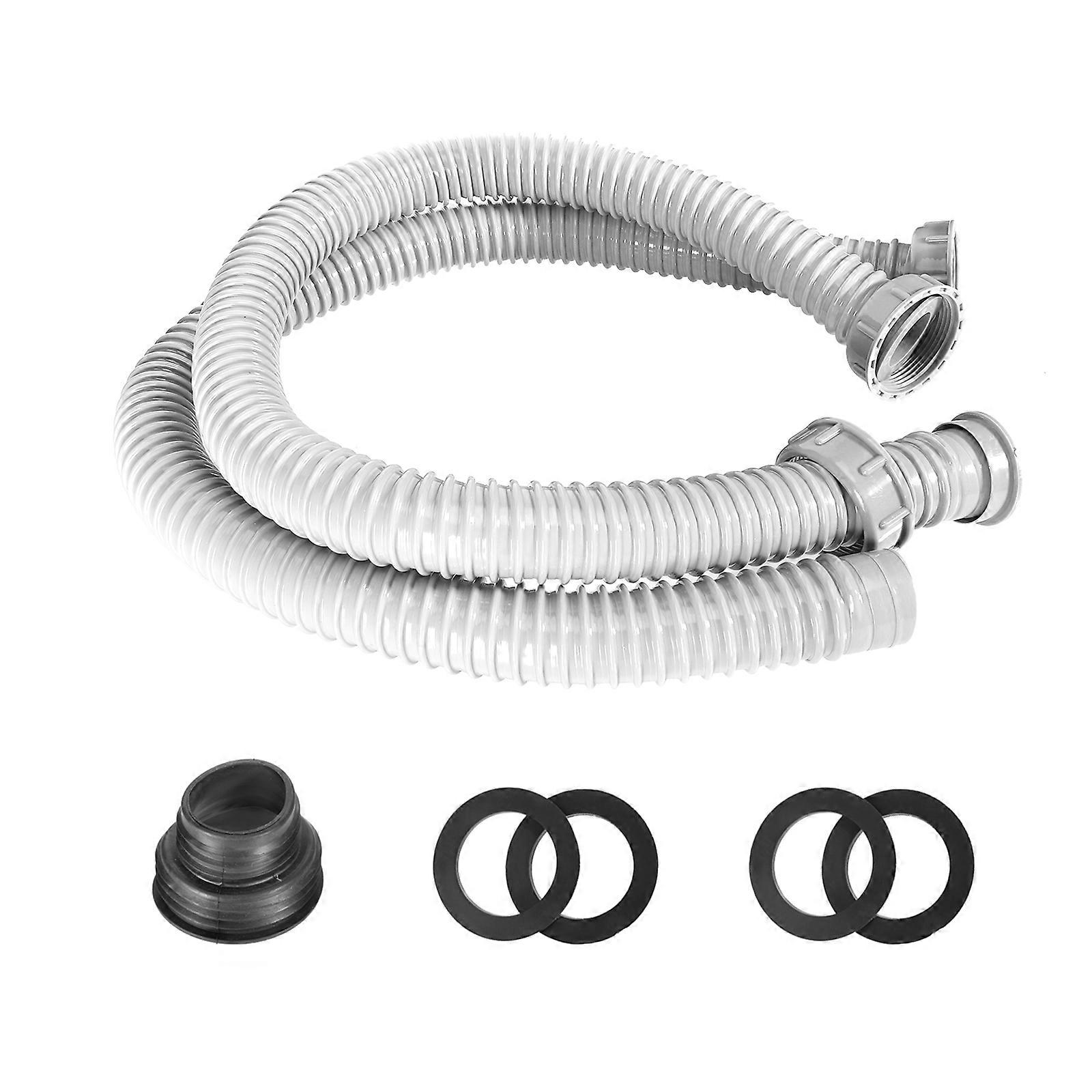 Universal Sink Waste Pipe Kit Bathroom Drain Pipes Pvc Ring Design 2Pcs