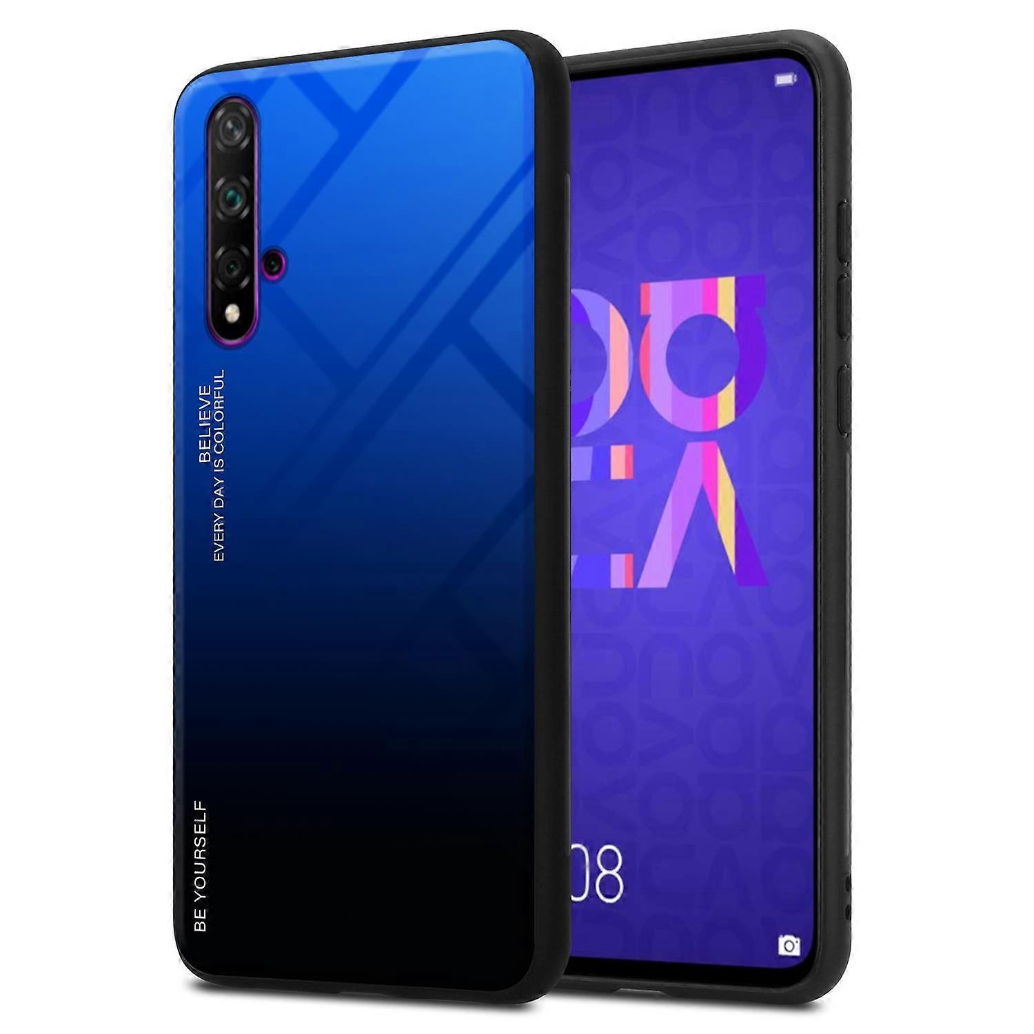 Case Honor 20 / 20S / Huawei NOVA 5T TPU Protective Case - Back Cover with Protective Glass - Two-tone
