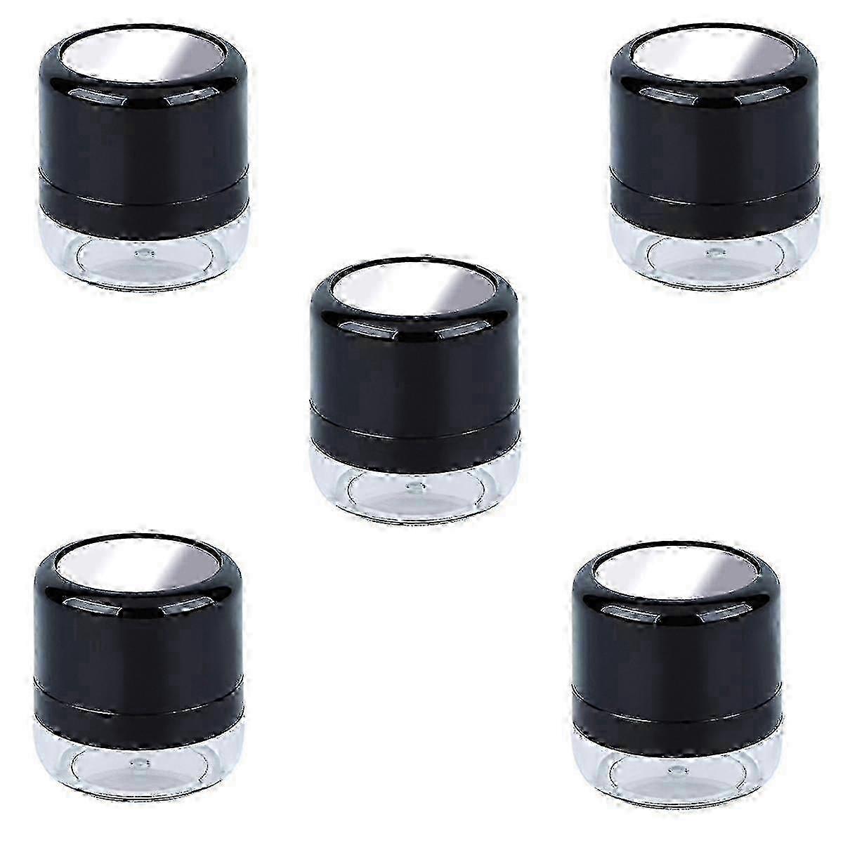 5pcs Empty Travel Makeup Powder Box with Mirror, Portable Loose Powder Container for DIY Cosmetics Refill