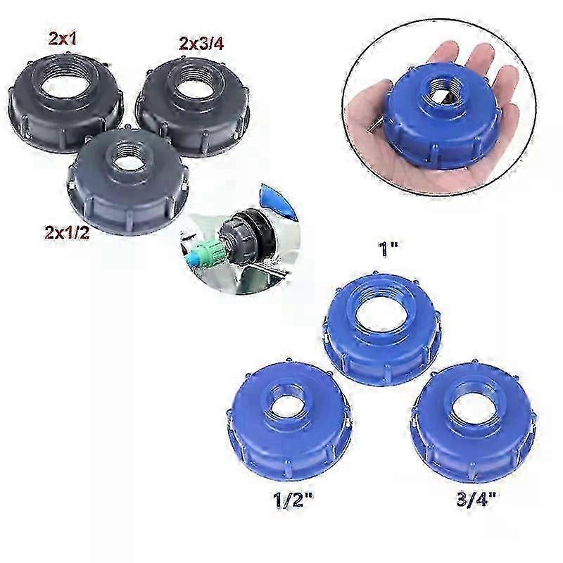 1PC Durable IBC Tank Fittings S60X6 Coarse Threaded Cap 60mm Female...