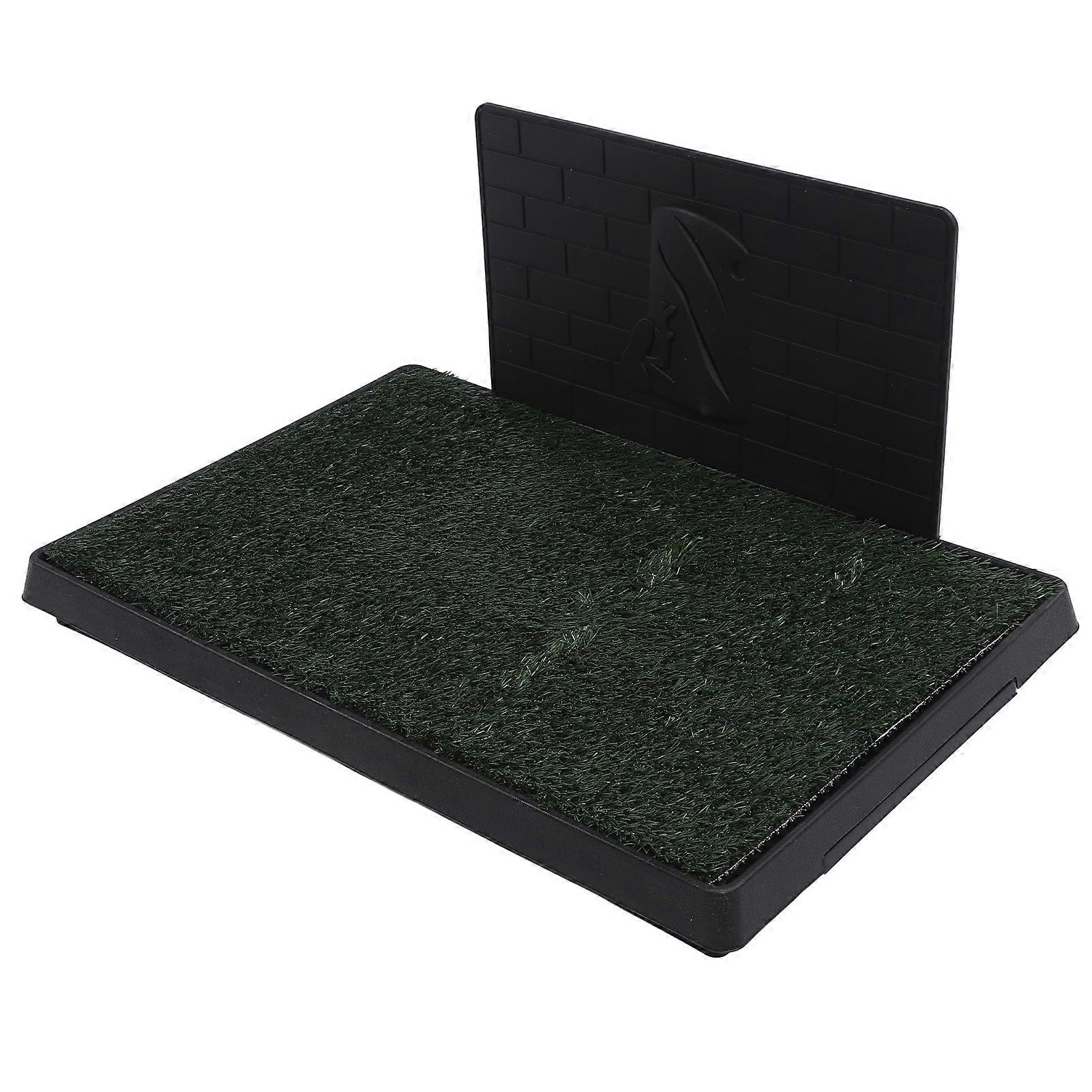 Dog Grass Pee Pads Reusable 3-Layer Potty Tray Large Size with Baffle