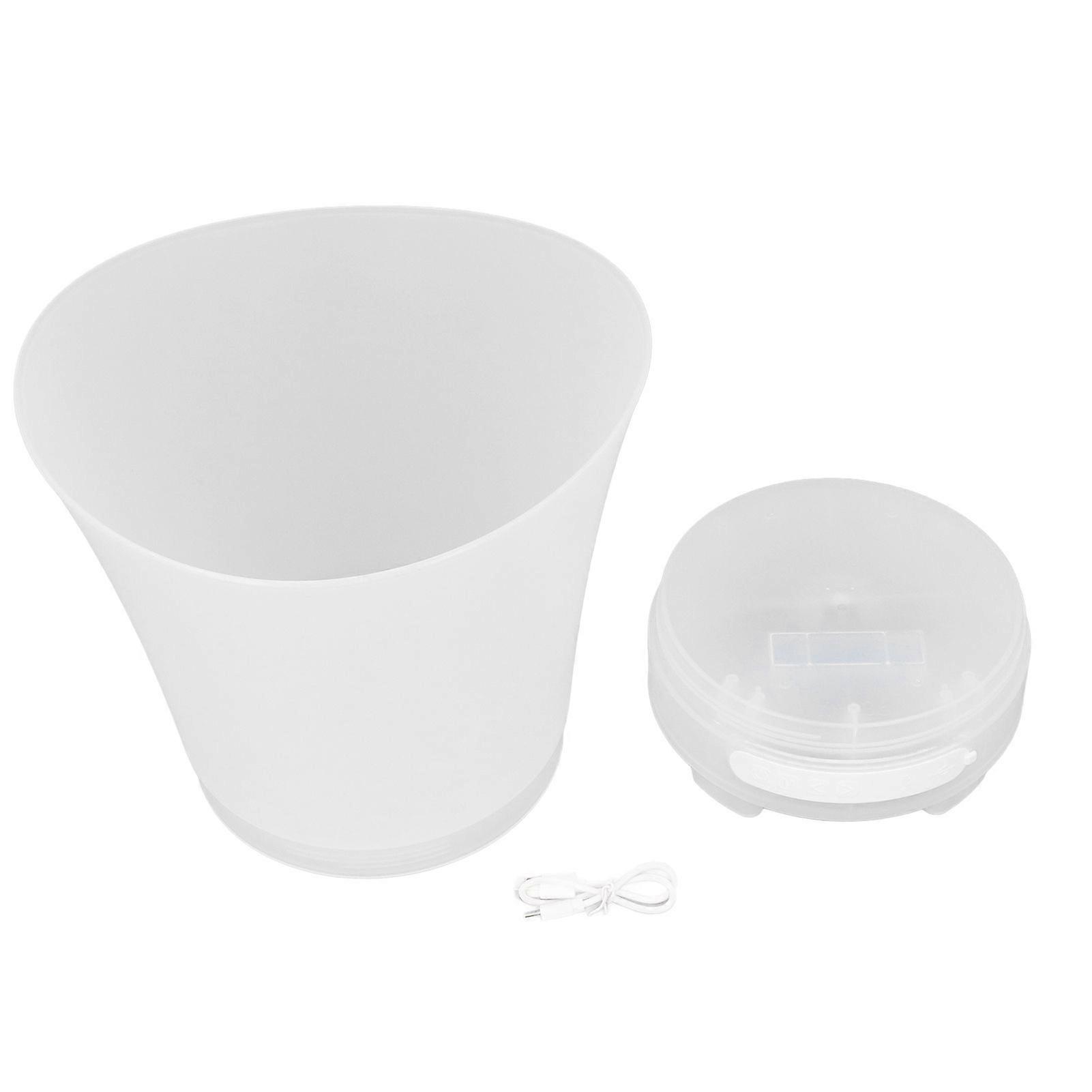 LED Ice Bucket 7L Large Capacity 4 Light Modes Colorful Wine Ice Beer Bucket with Bluetooth Speaker