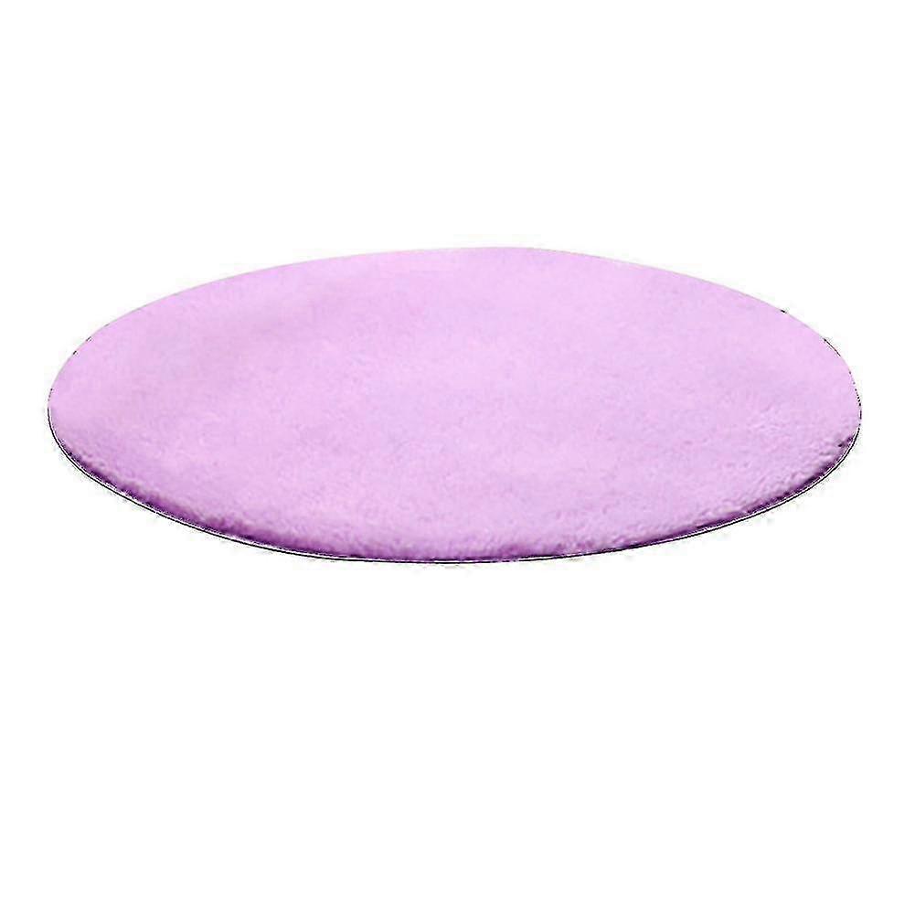 120cm Round Fluffy Soft Rug Anti-slip Floor Mat Carpet Cushion Bedr...