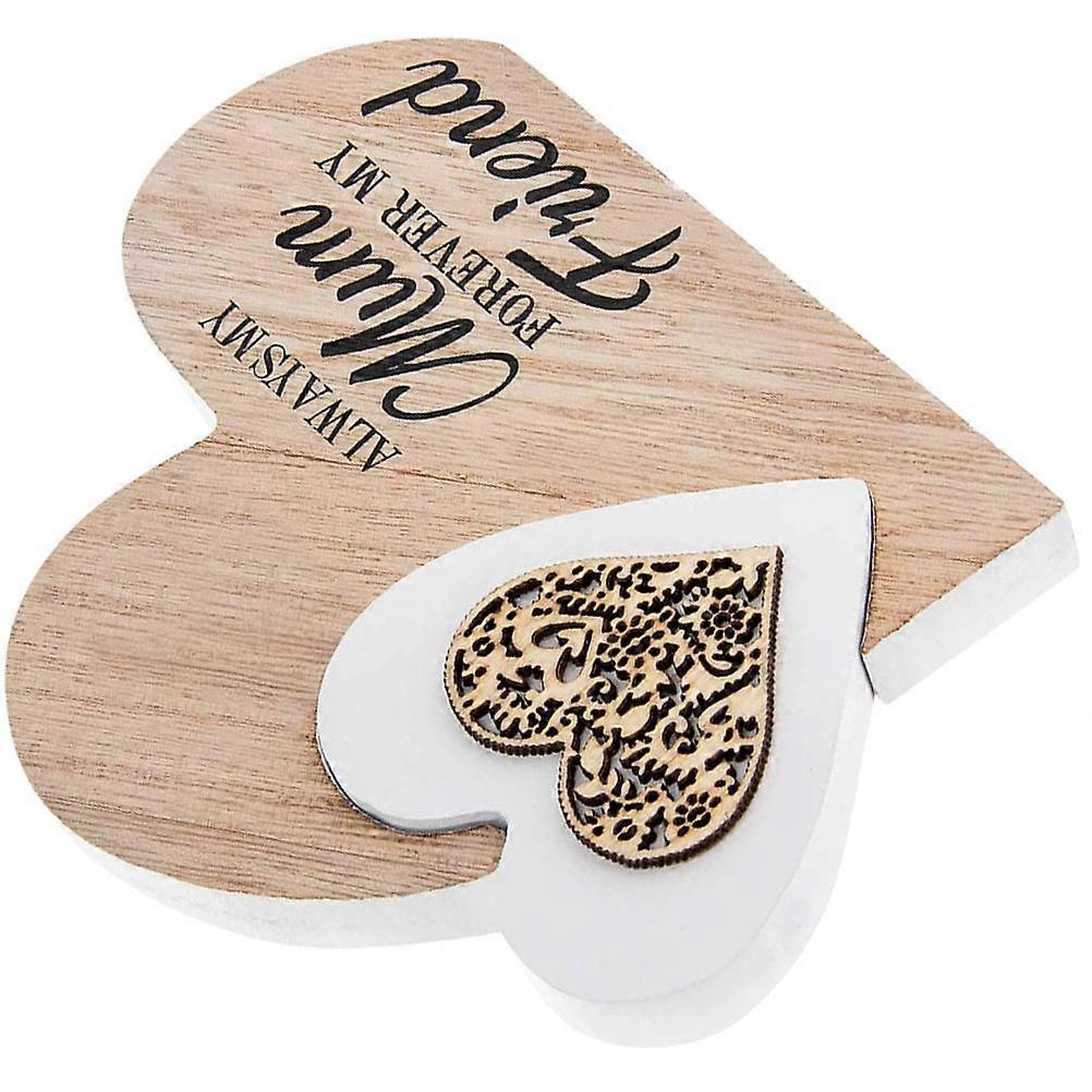 Mother's Day Heart Wooden Table Sign for Decoration 1 Piece Table Centerpiece