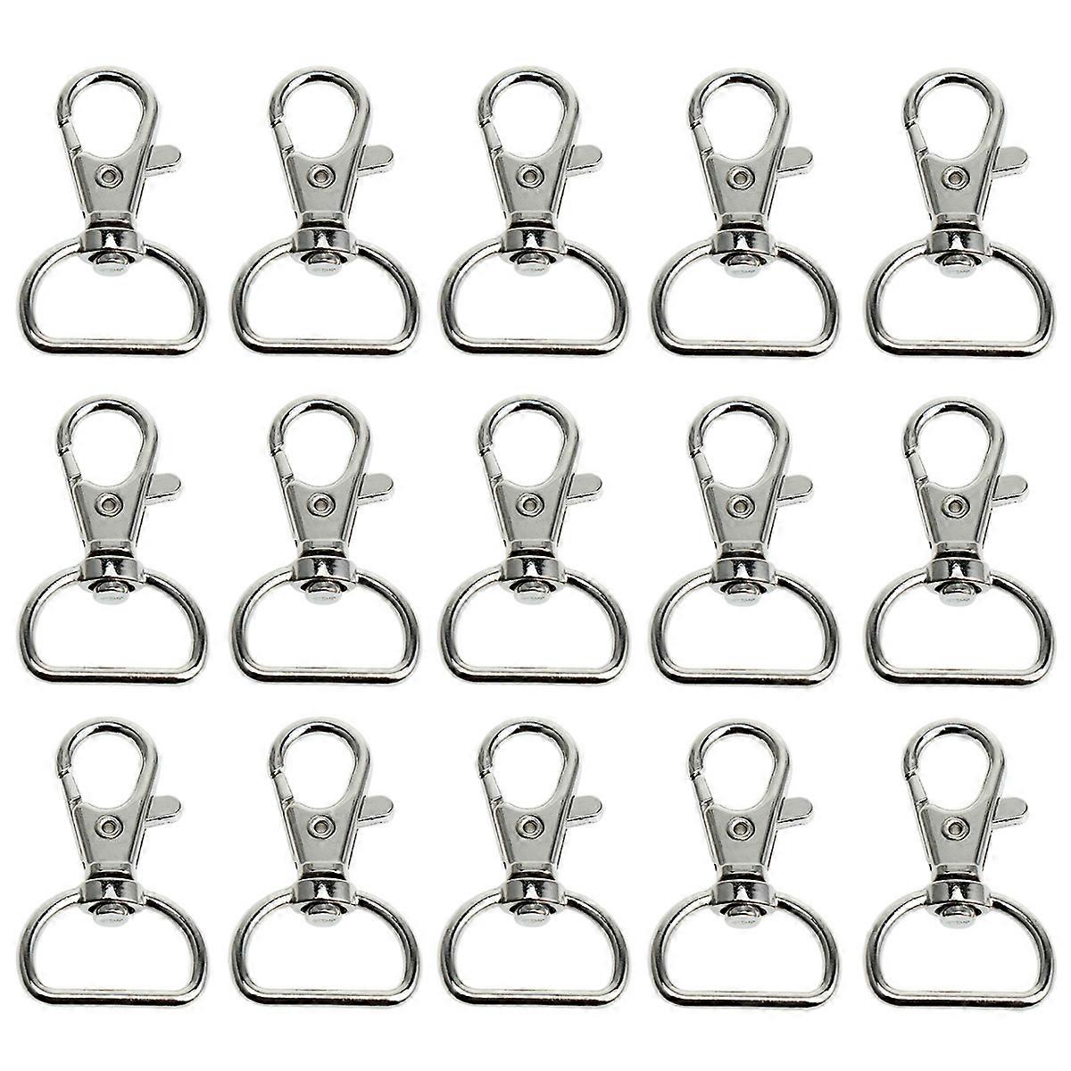 Swivel Snap Hook 30Pcs 360 Degrees Trigger Hooks for Key Ring Clasp Silver