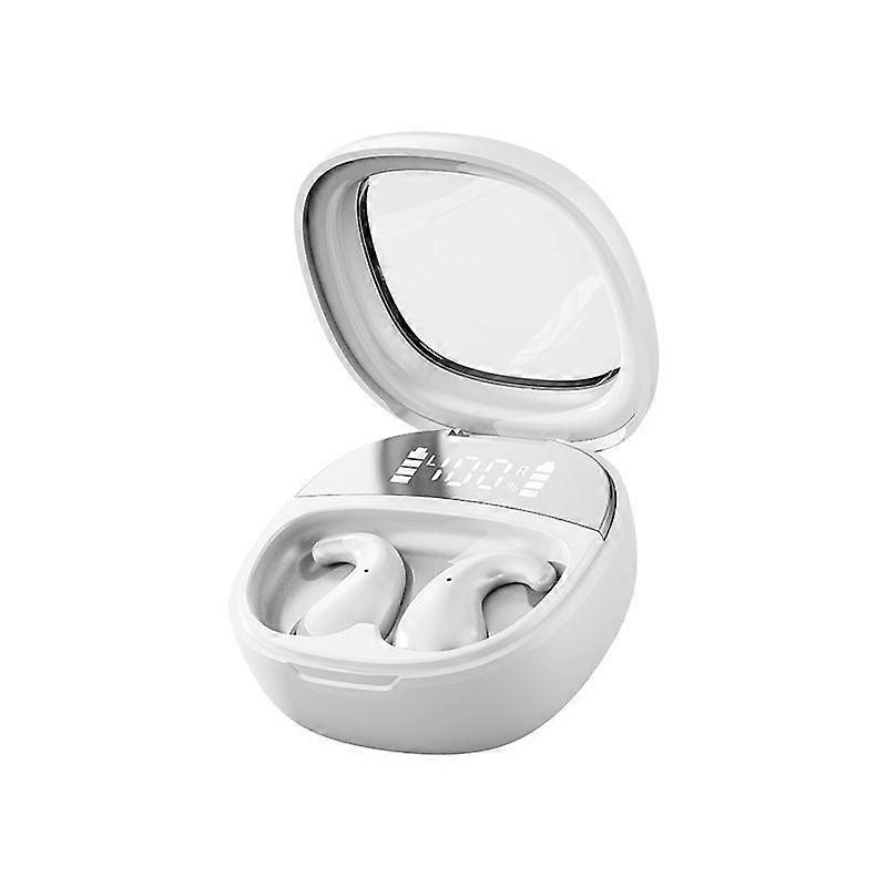 Sleep Wireless Earbuds, TWS Bluetooth 5.3 with Digital Display, Suitable for Side Sleepers(White)