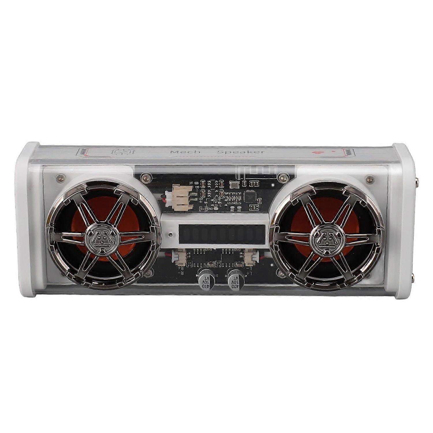 Transparent Speaker with Subwoofer, 5.3, Colorful Lights for Home, Party, Travel(White)