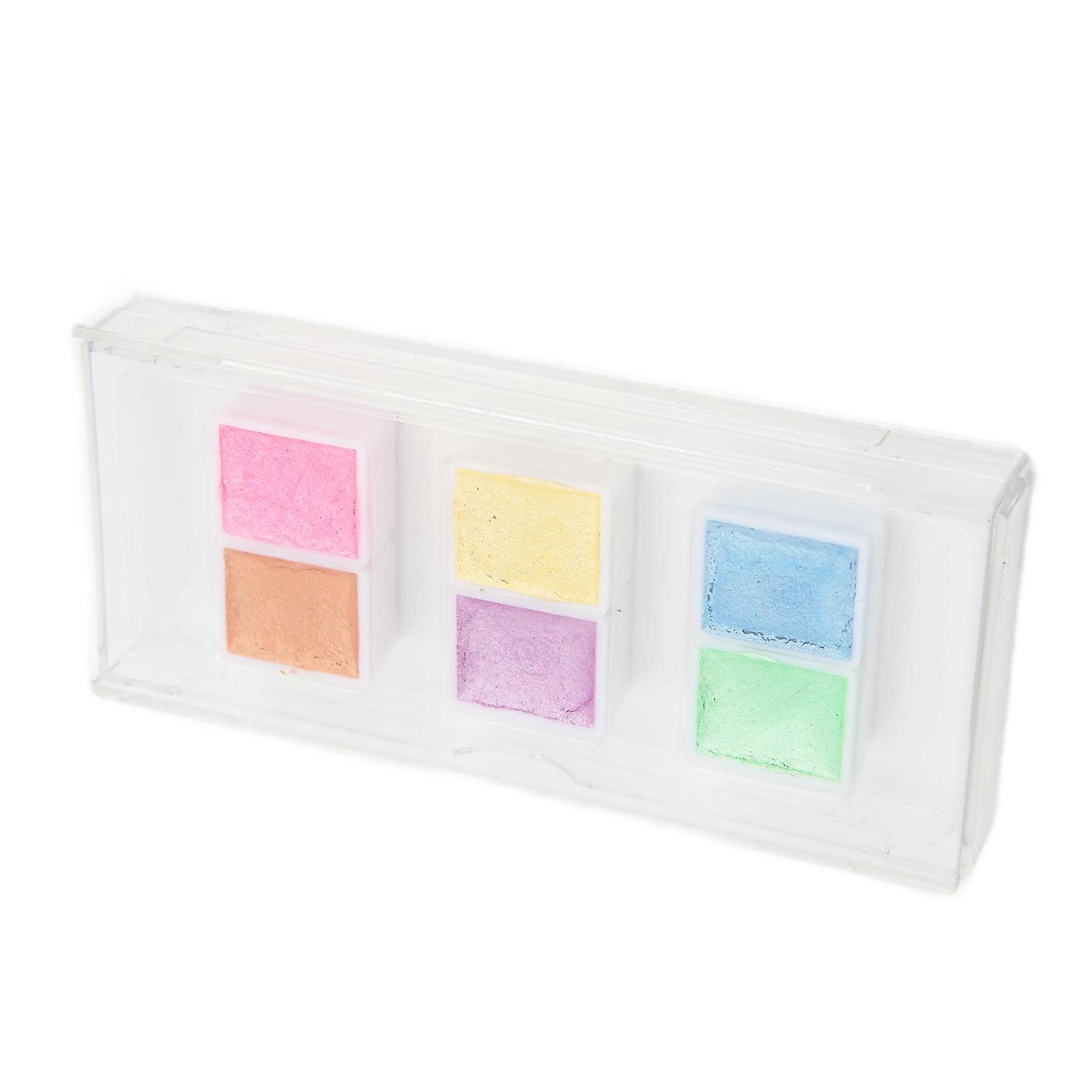 Watercolor Paint Set 6 Bright Colors Solid Transparent for Graffiti