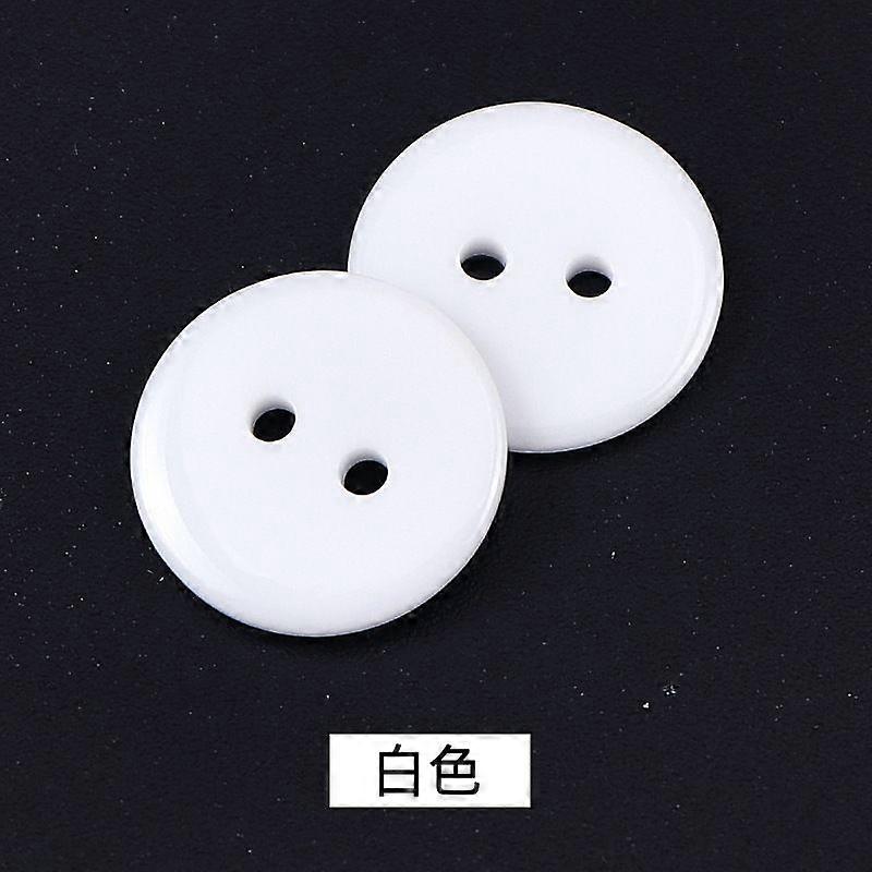 200pcs White Round 2-Hole Resin Buttons For Sewing Lightweight Decorative Coat Buttons For Coat Sweaters Shirts And Diy Crafts 18mm