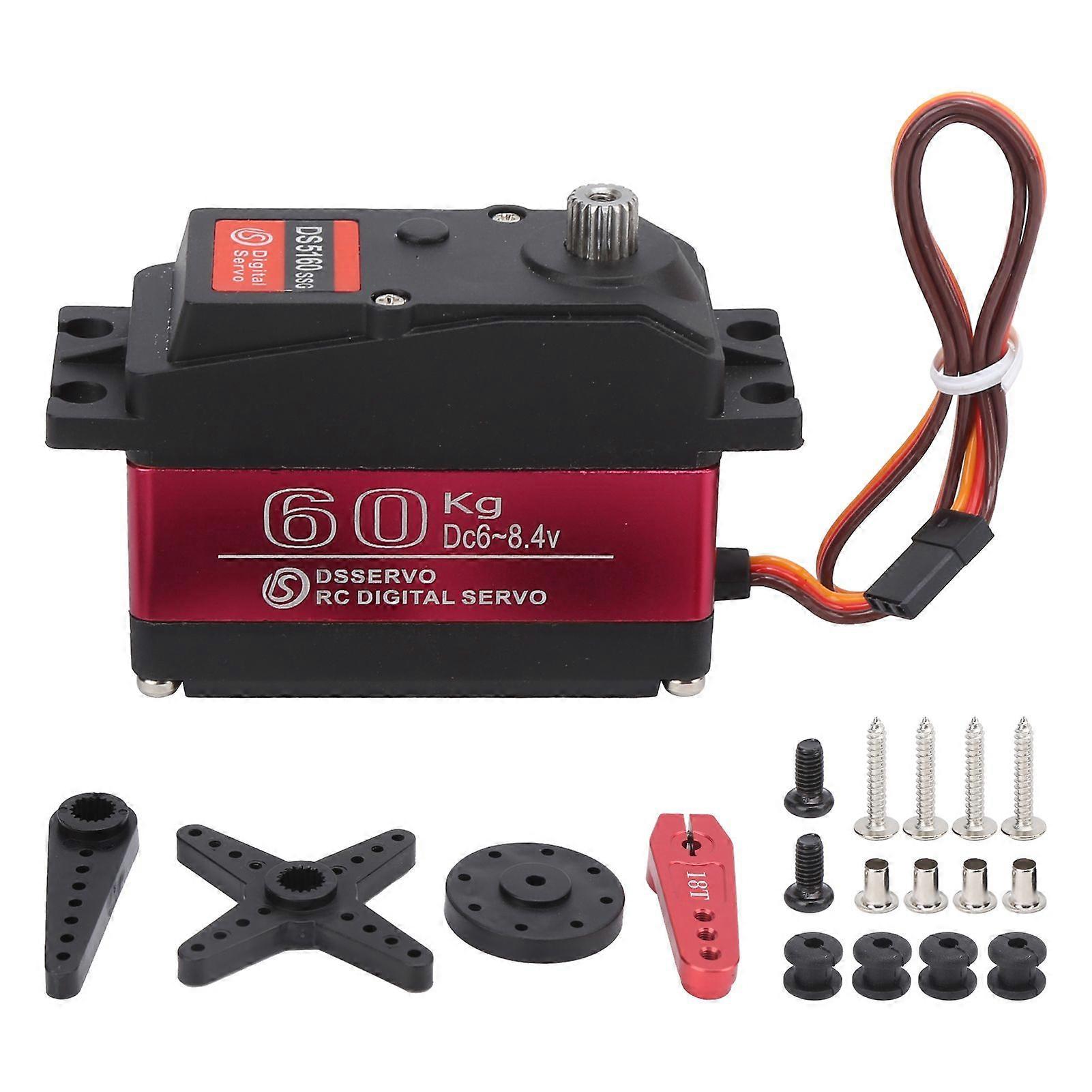 60KG Digital Servo Stainless Gear Large Torque High Speed Servos for RC Car Ship Robot