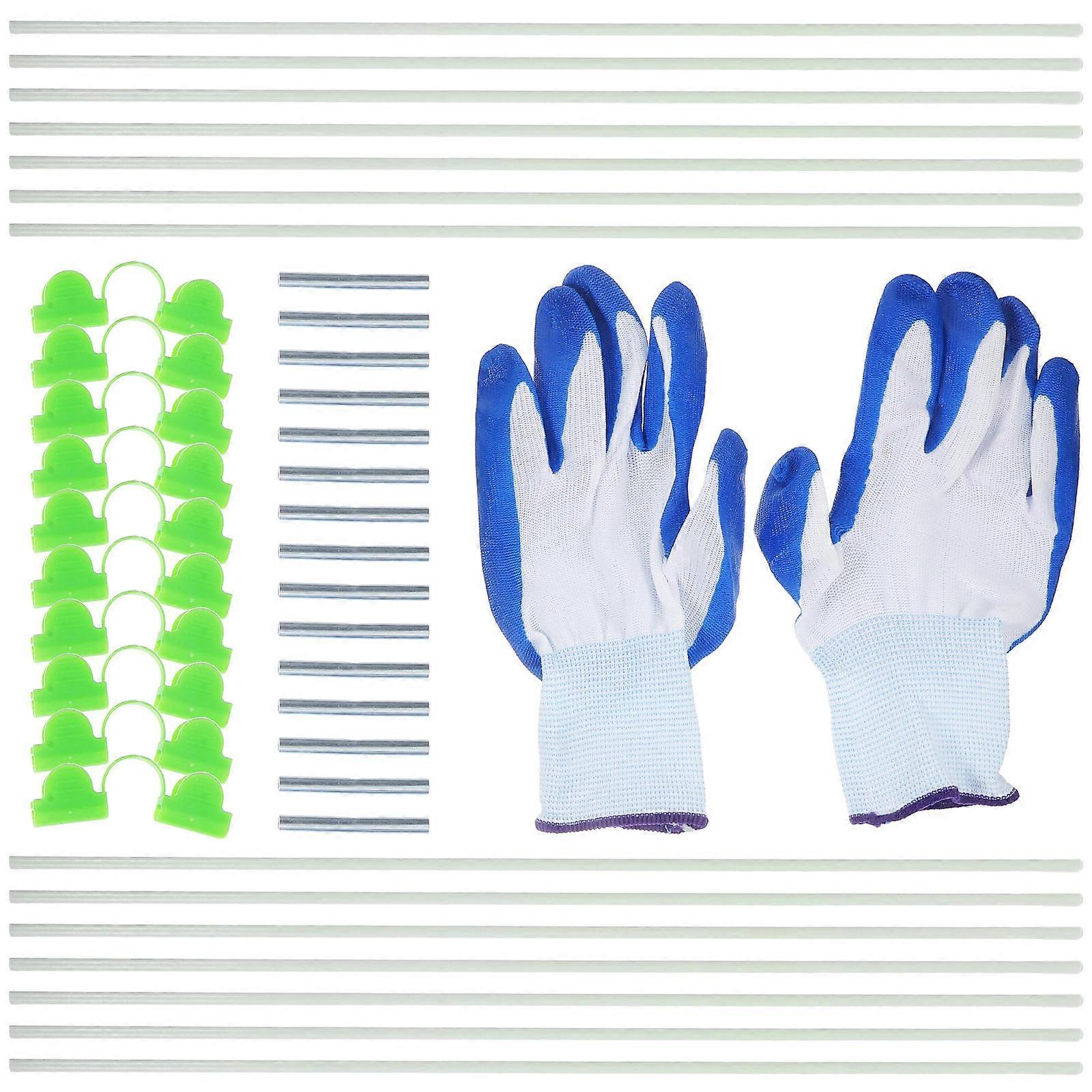 Support Tunnel Gardening Supplies Greenhouse Hoop Climbing Plants Diy Design Glass Fiber 43.00X0.55X0.55Cm 1Set