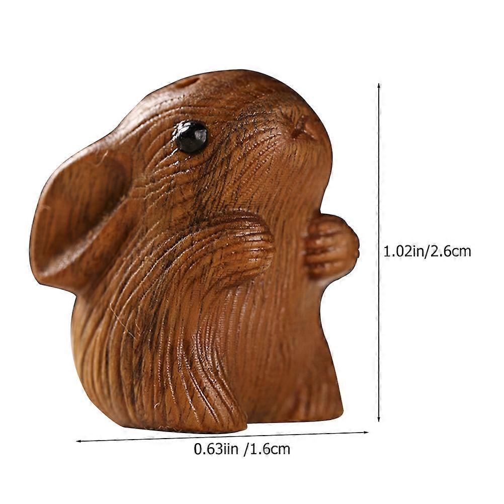 Wood Bunny Pendant for Decor with Zodiac Rabbit Design