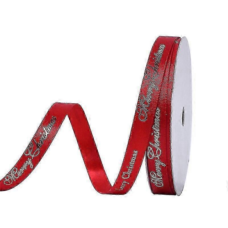 Jianghuo Christmas Ribbon 9Mm 16Mm 25Mm 100M/Roll Ribbons For Christmas Gifts Diy Packaging Decoration Christmas Craft Supplies