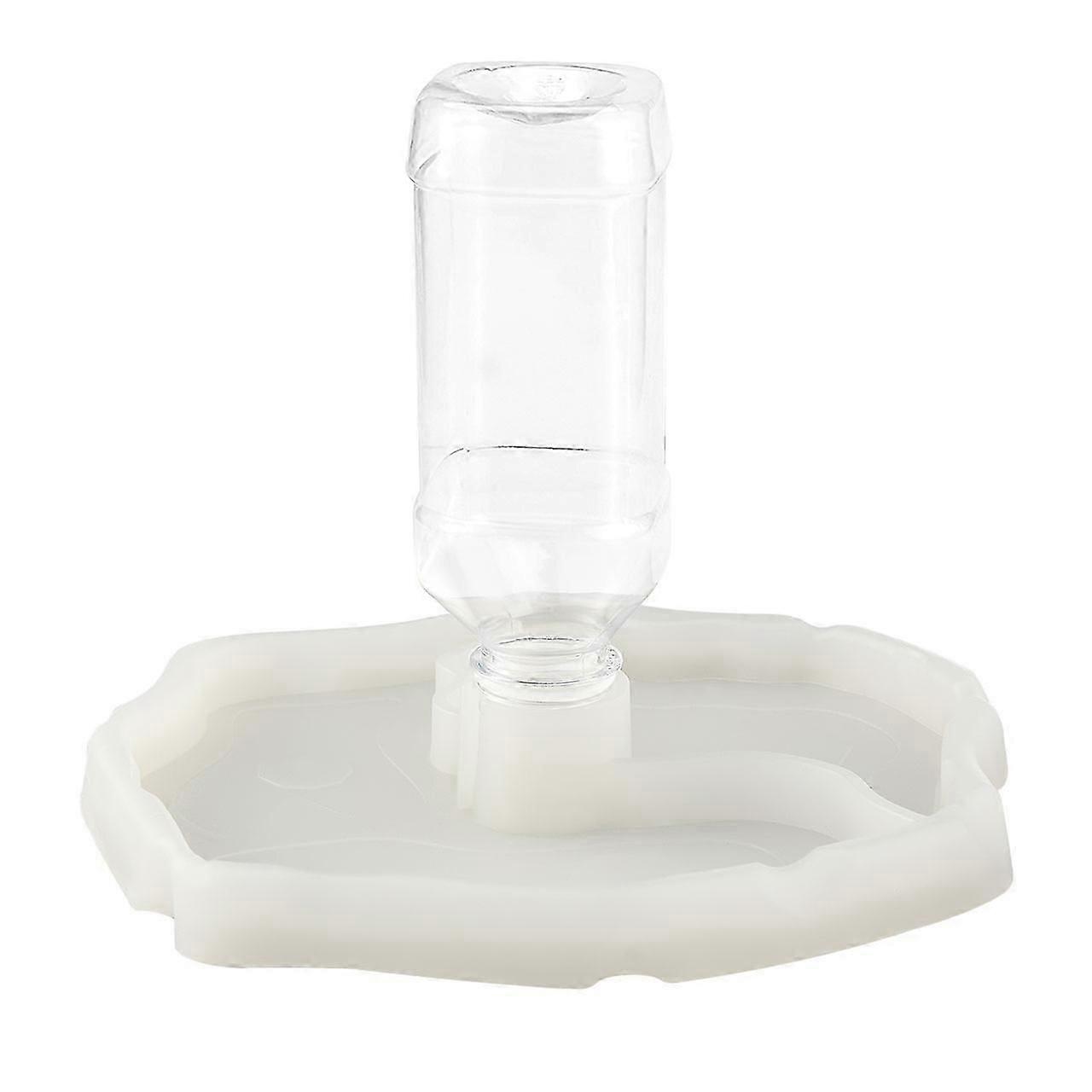 Reptile Water Dish Tortoise Water Bowl, 2 in 1 Feeding Food and Water Bowl Automatic Feed Dispenser for Tortoise Spider Lizard Gecko