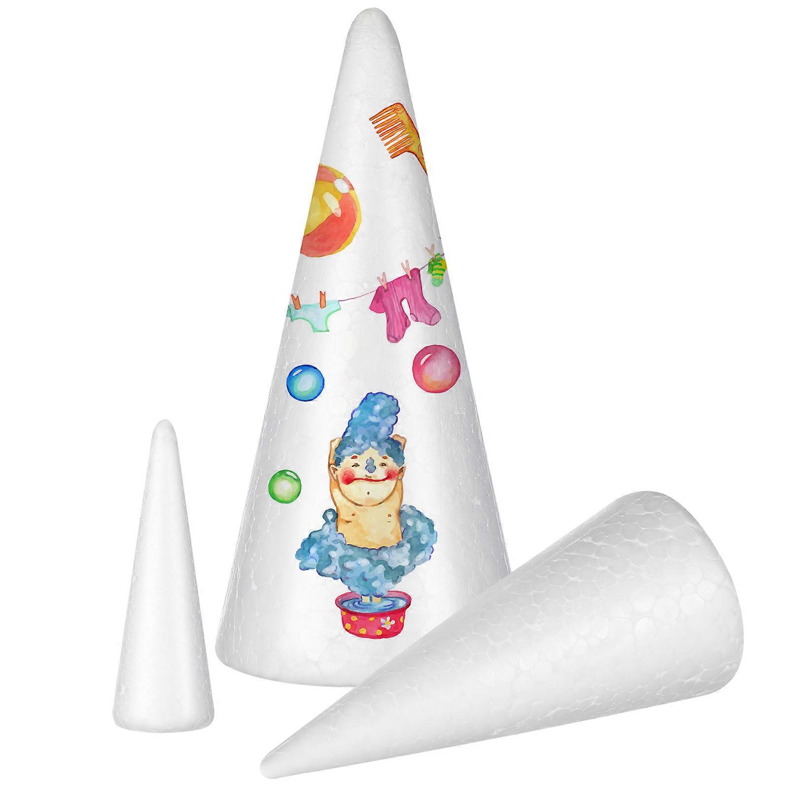 Christmas White Cones DIY Foam Cones Toys for Drawing 75Pcs Set