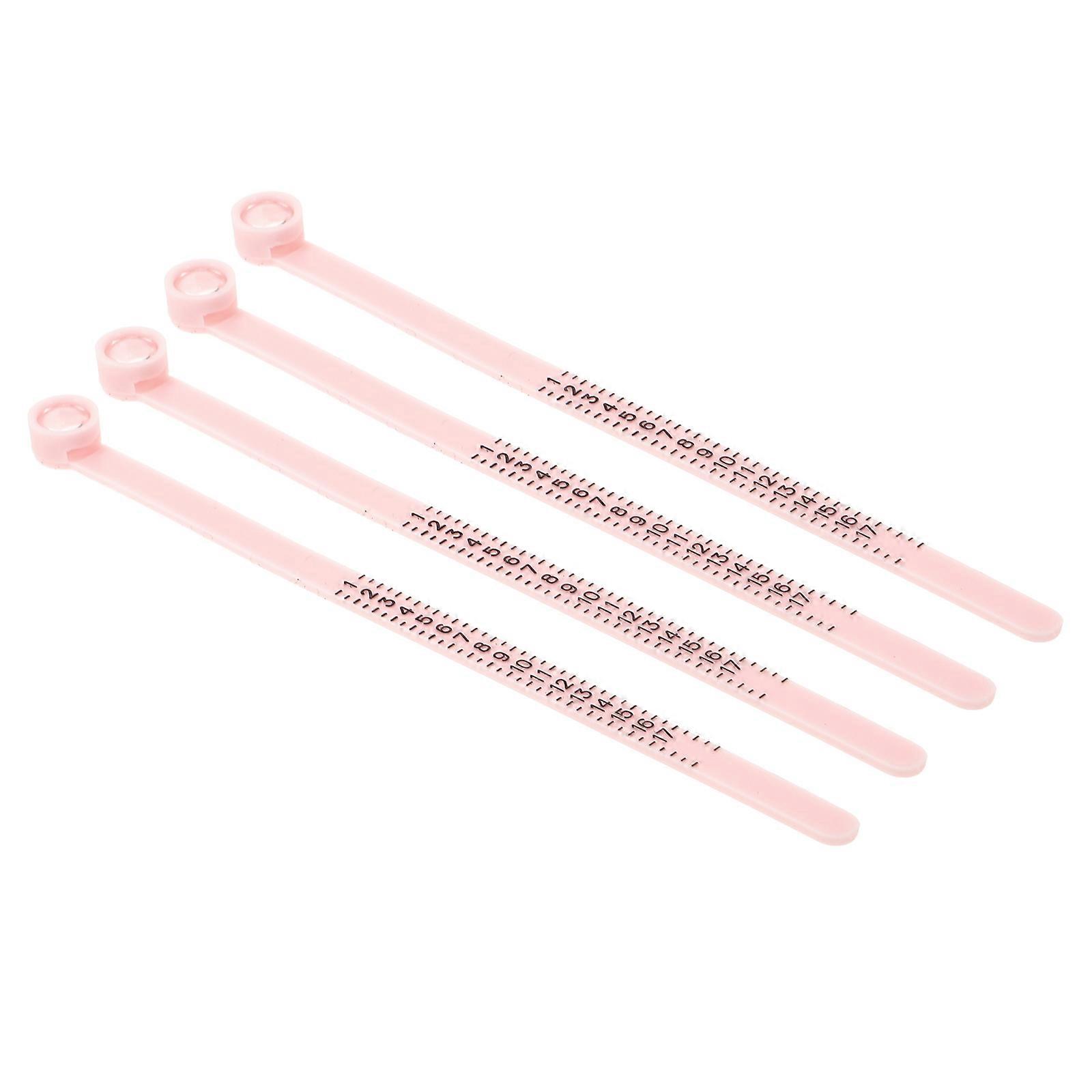Ring Size Gauge Measuring Tools for Finger Measurement Supplies 4Pcs