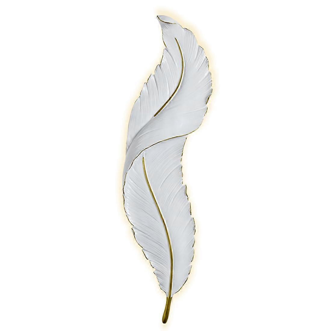 Wall Light LED Sconce White Feather Design Mid Century Modern Dimmable Fixture 3000K6000K Resin White/Gold