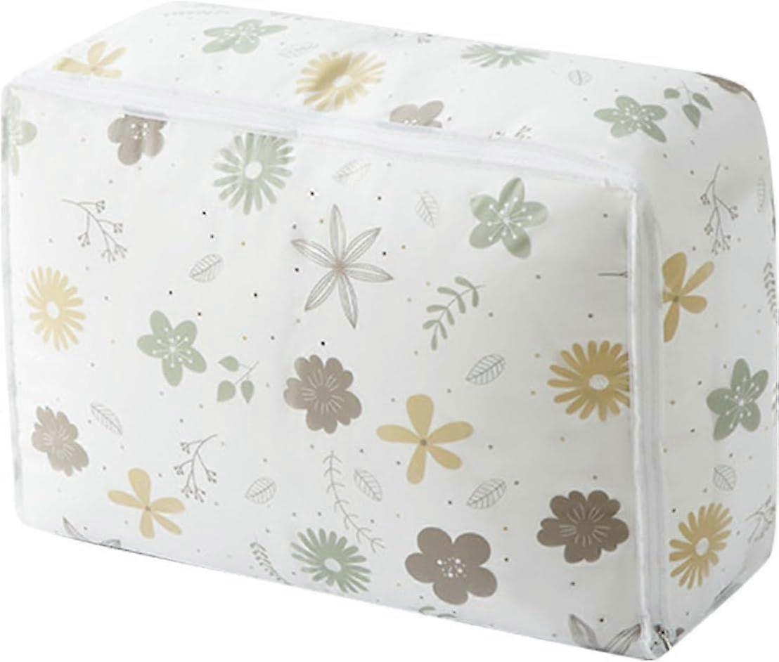 Large Stackable Storage Bag for Comforters, Blankets & Clothes - Underbed Moving Box for Linen, Sweaters & Quilts (Flower)