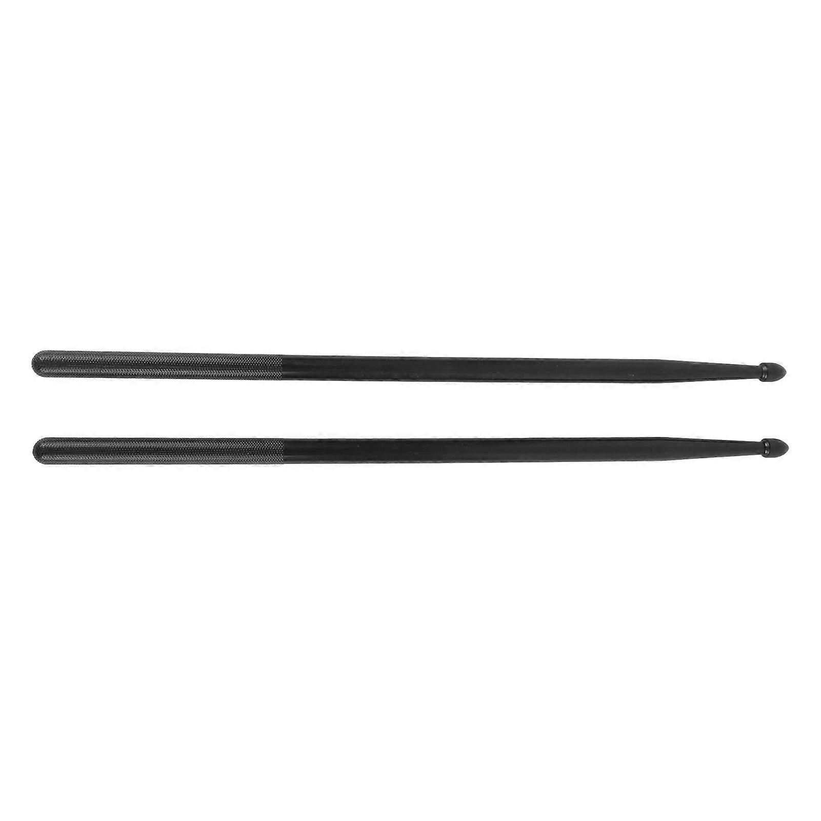 2PCS Nylon Drumsticks Exercise Drum Stick Replacement Portable Drum Rods for Percussion Instrument Black