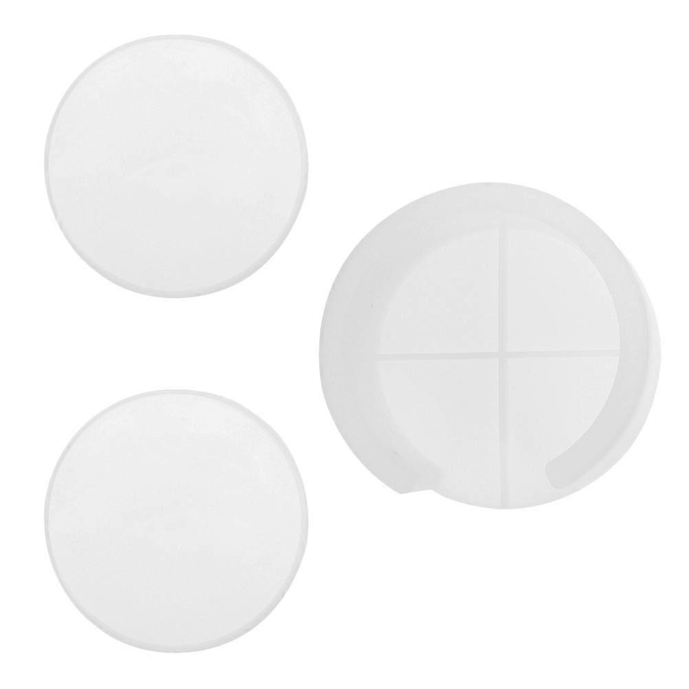 3D Round Coaster Silicone Mold for DIY Use 1Set Cup Mat Tool